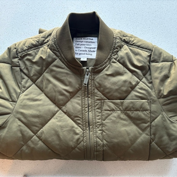 Frank & Oak Jackets & Blazers - Frank And Oak Quilted Jacket in Olive - size Small